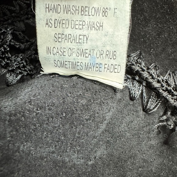 Vtg YingYing of Nevada Vest Womens M Black Leather Crochet Whimsigoth Western - Picture 11 of 15